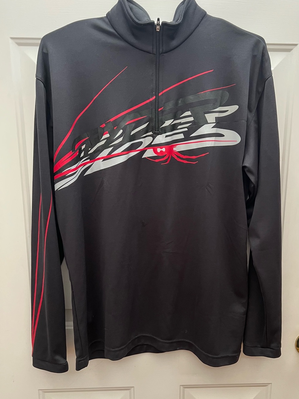 Spyder Black/red  Athletic Ski Quarter-Zip Pullover shirt  size large